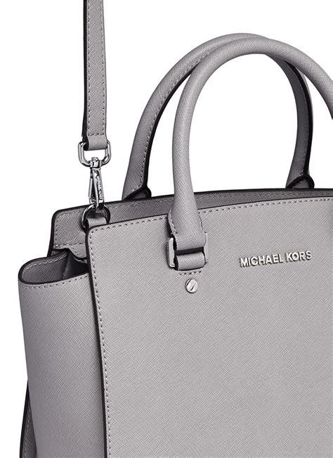 michael kors selma medium satchelgrey|Michael Kors selma studded.